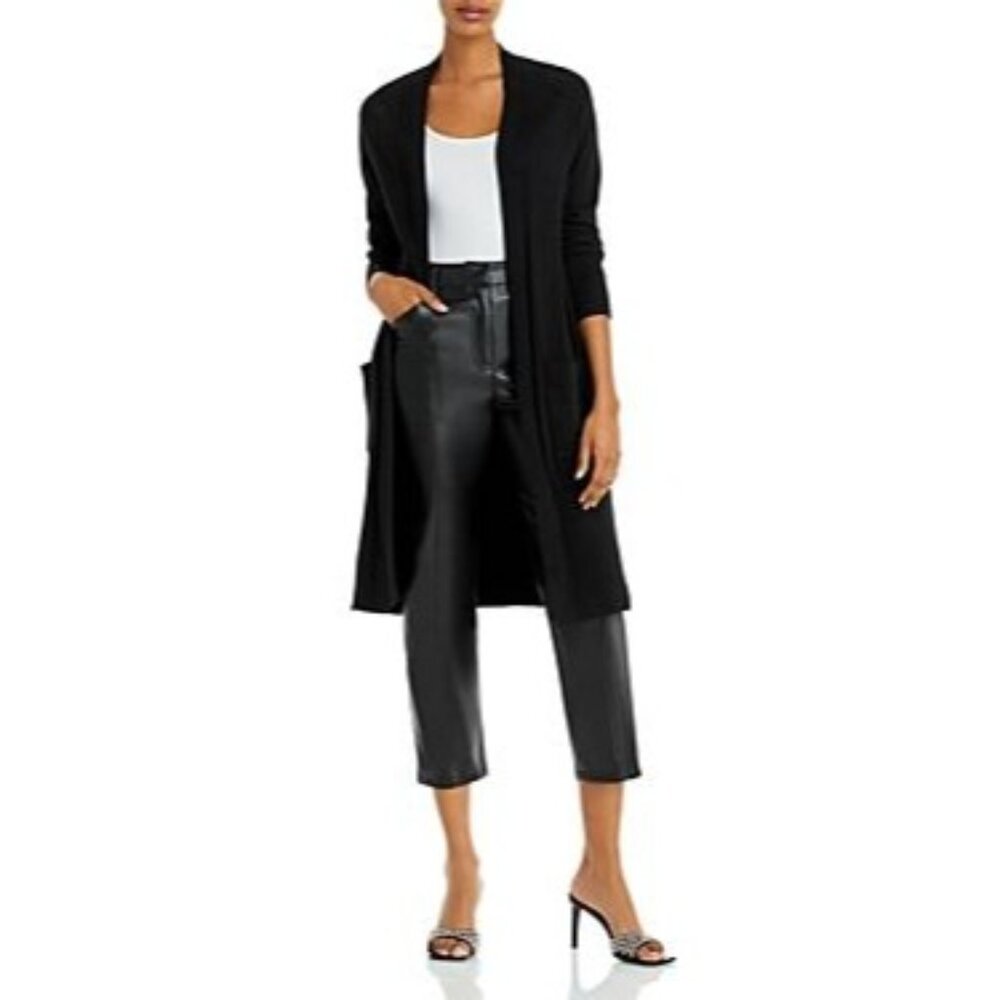 Aqua sweater Womens XL Black Duster‎ Cardigan NWT